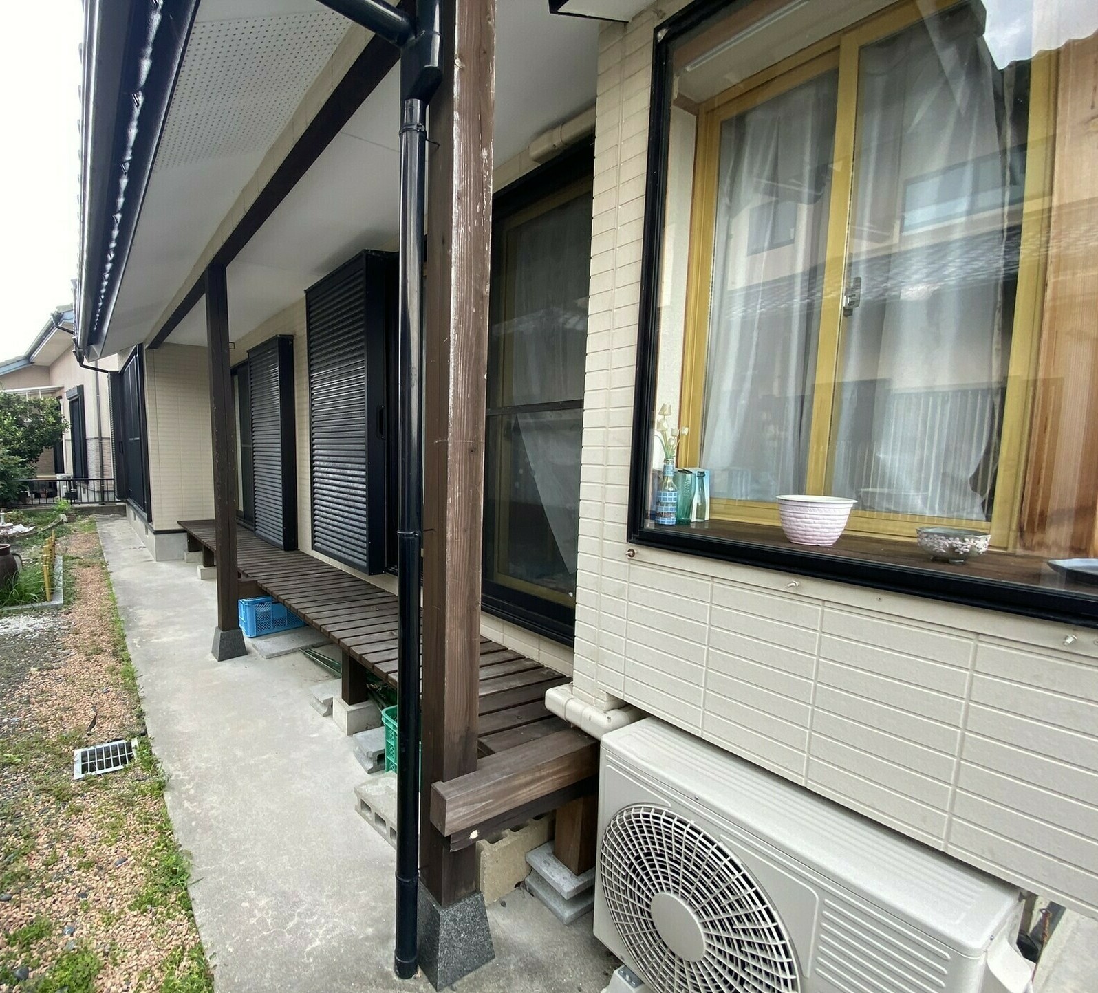 白石町I様邸の外壁デザイン塗装塗り替え工事その１